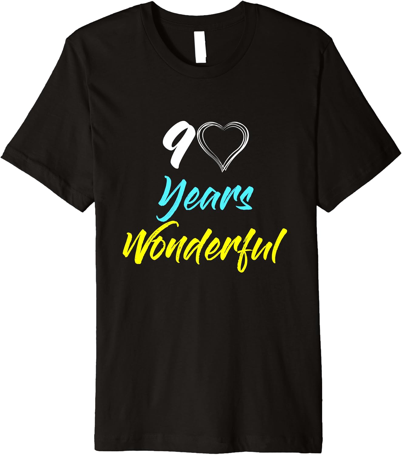 90 Years Wonderful Happy 90th Birthday Gift Premium TShirt
